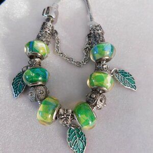 Ladies Sterling Silver Charm Bracelet